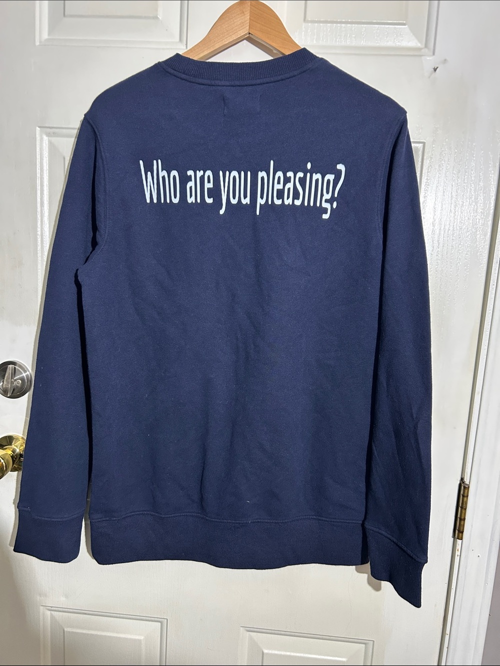 Goodfellow & Co Navy Crewneck Sweatshirt with White Text